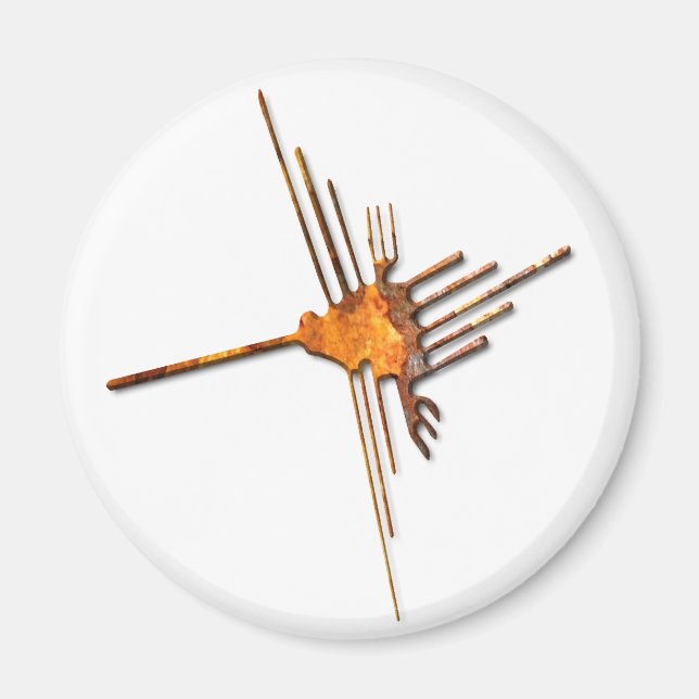 Nazca Hummingbird Rostmagnet Magnet (Vorne)