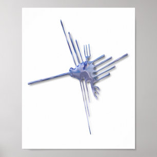 Nazca Kolibri Glasposter Poster