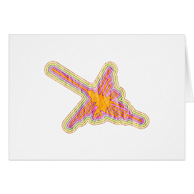 Nazca Lignes Colibri Avec Effet Papier Rincé (Devant horizontal)