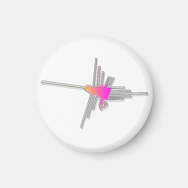 Nazca Lines Hummingbird Magnet (Vorne)