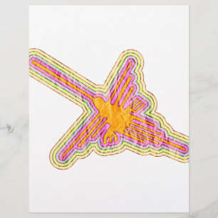 Nazca Lines Hummingbird mit zerknittertem Papieref