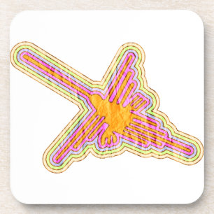 Nazca Lines Hummingbird mit zerknittertem Papieref Getränkeuntersetzer