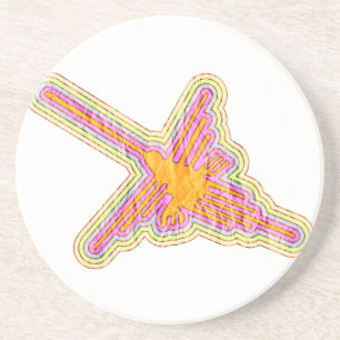 Nazca Lines Hummingbird mit zerknittertem Papieref Getränkeuntersetzer