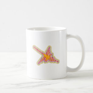Nazca Lines Hummingbird mit zerknittertem Papieref Kaffeetasse
