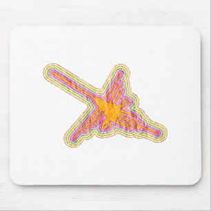 Nazca Lines Hummingbird mit zerknittertem Papieref Mousepad