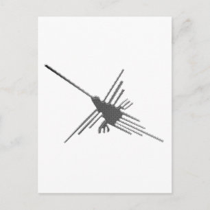 Nazca Lines Hummingbird Newsprint Postkarte