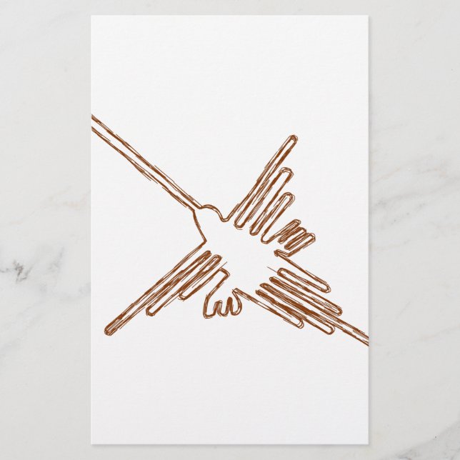 Nazca Lines Hummingbird Sketch Briefpapier (Vorderseite)
