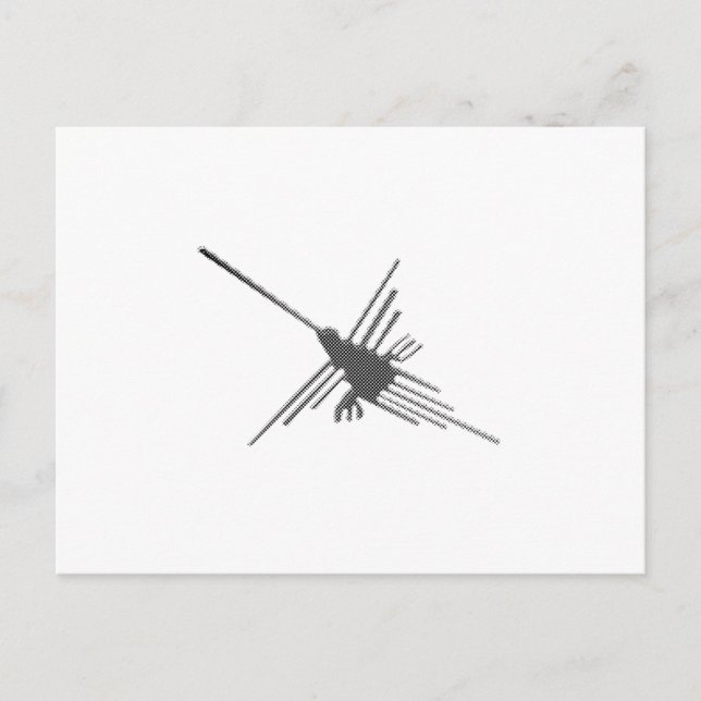 Nazca zeichnet Kolibri-Zeitungspapier Postkarte (Vorderseite)