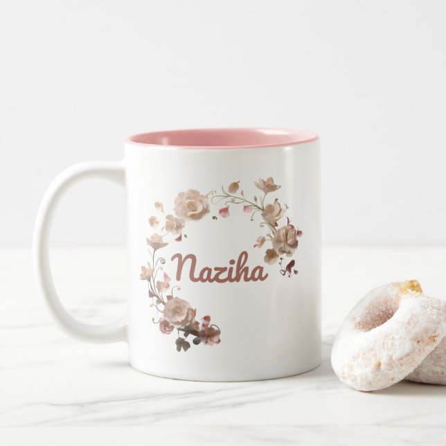 Naziha Floral Tasse (Mit Donut)