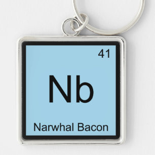 Nb - Narwhal Bacon Chemie-Element-Symbol-T-Shirt Schlüsselanhänger