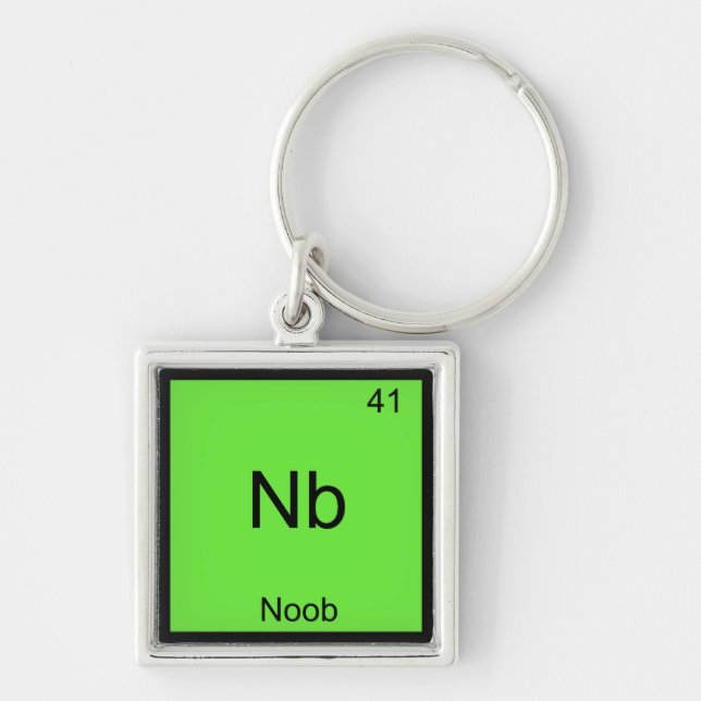 Nb: Noob Chemistry Element Symbol Funny Newbie Schlüsselanhänger (Vorne)