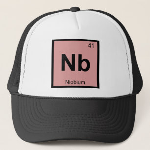 Nb - Periodisches Symbol für Niobium Chemistry Truckerkappe