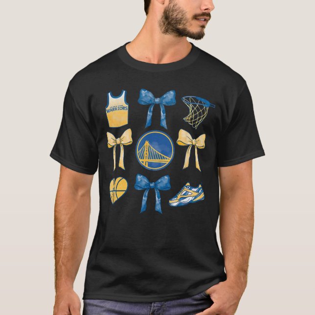 NBA Golden State Warriors Bow Grid retro T-Shirt (Vorderseite)