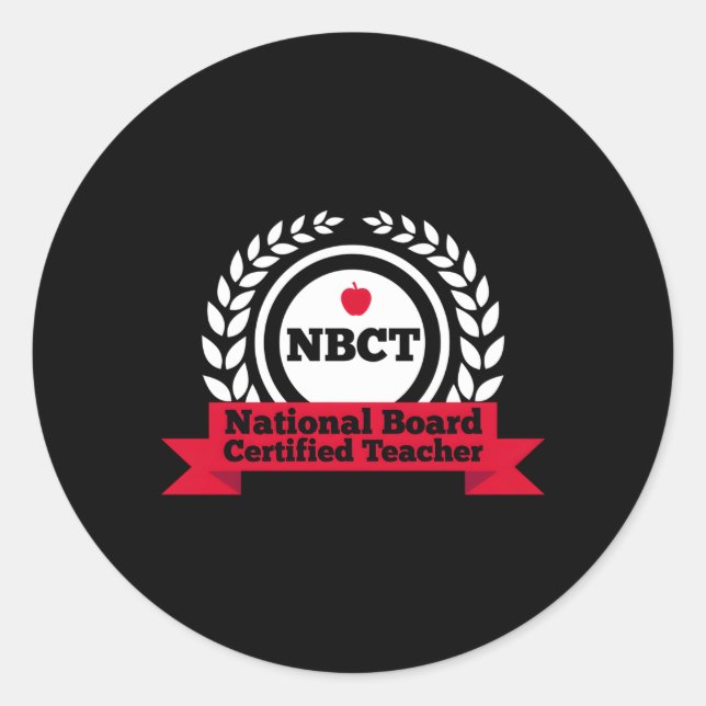 NBCT National Board zertifizierte Lehrer Runder Aufkleber (Vorderseite)