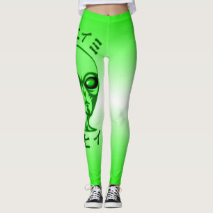 NBK Neonalien-Liebe-Schwarz-Licht-Rave Leggings