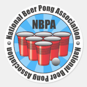 NBPA nationale Bier Pong Runder Aufkleber