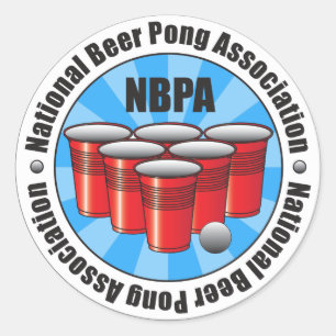 NBPA nationale Bier Pong Runder Aufkleber
