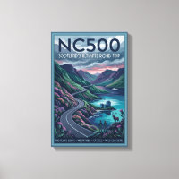 NC500 Schottlands ultimative Roadtrip-Reiseplakat