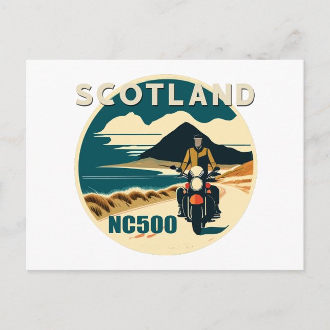 NC500 SCOTLAND FEIERTAGSPOSTKARTE (Vorderseite)