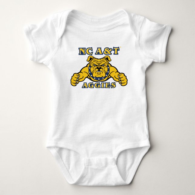NC A&T Aggies | Aggie Bulldog Baby Strampler (Vorderseite)