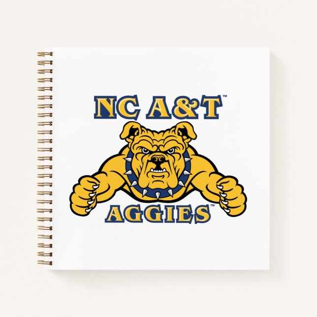 NC A&T Aggies | Aggie Bulldog Notizbuch (Vorderseite)