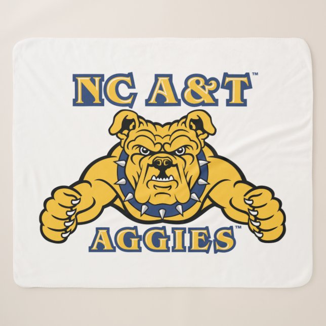 NC A&T Aggies | Aggie Bulldog Sherpadecke (Vorderseite (Horizontal))