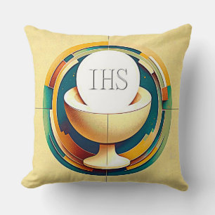 NC Communion Host und Chalice Expressionist Effect Kissen