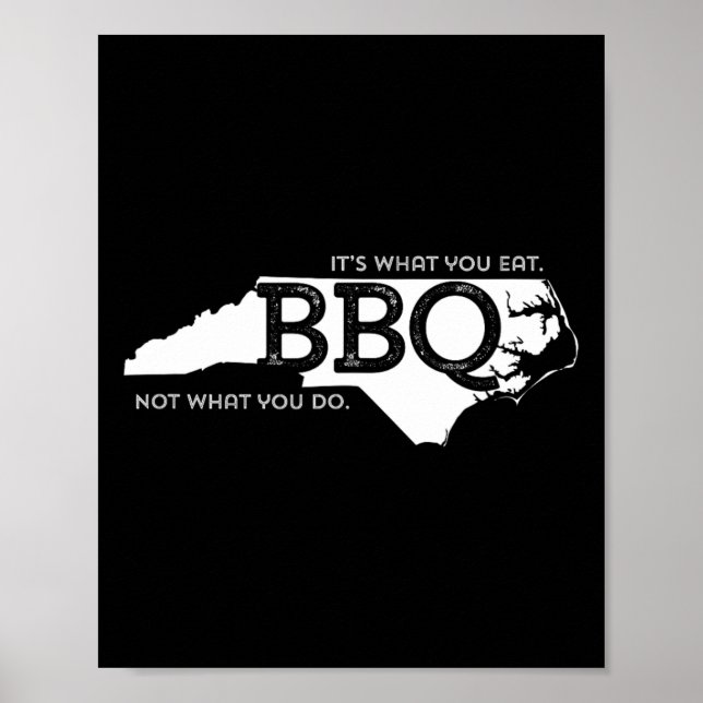 NC Grillen, was Sie essen Poster (Vorne)