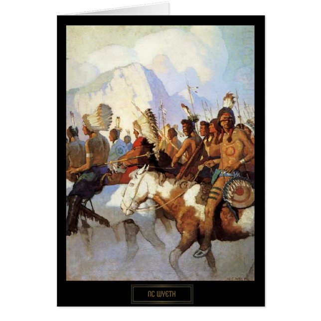 NC Wyeth Historische Malerei Das Party des Krieges (Vorne)