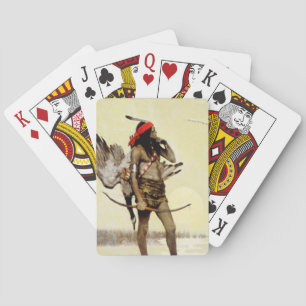 NC Wyeth Historische Malerei Indianerjagd Spielkarten