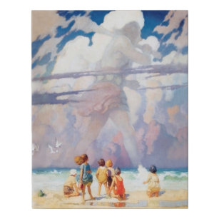 NC Wyeth The Giant Artwork Beach Coastal Künstlicher Leinwanddruck
