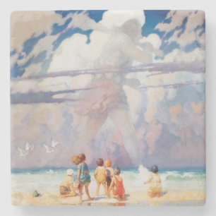 NC Wyeth The Giant Artwork Beach Coastal Steinuntersetzer