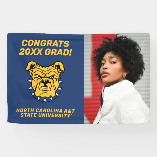 NCA&T Staat University | Bulldog Face Banner (Horizontal)