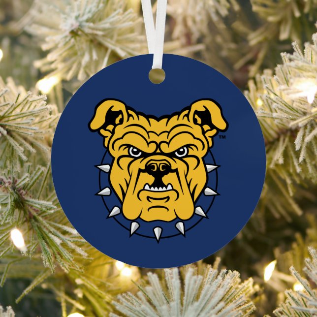 NCA&T Staat University | Bulldog Face Ornament Aus Metall (InSitu)