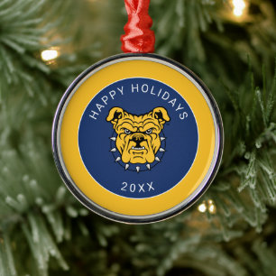 NCA&T Staat University   Bulldog Face Ornament Aus Metall