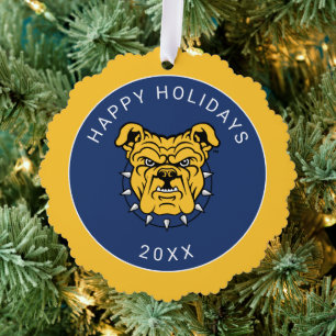 NCA&T Staat University   Bulldog Face Ornament Karte