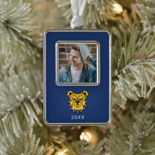 NCA&T Staat University   Bulldog Face Rahmen-Ornament Silber