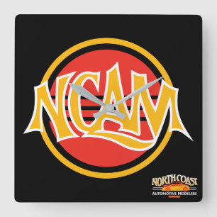 NCAM-Workshop-Uhr Quadratische Wanduhr