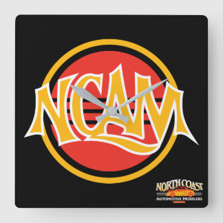 NCAM-Workshop-Uhr Quadratische Wanduhr