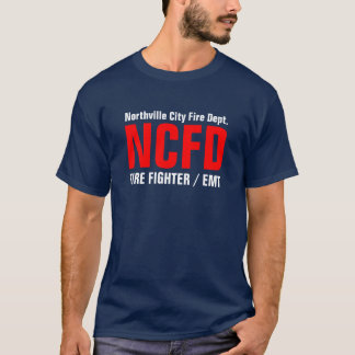 NCFD, FEUERWEHRMANN/EMT, Northville Stadt-Feuer… T-Shirt