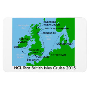 NCL Star British Isles Cruise 2015 Magnet