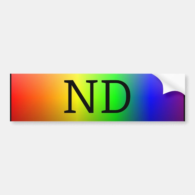 ND (NeuroDiverse) Autoaufkleber (Vorne)