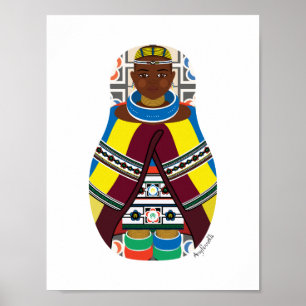 Ndebele, affiche sud-africaine de Matryoshka