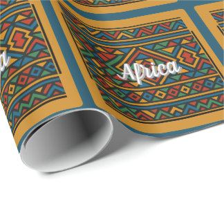 Ndebele Afrikanisches Muster personalisierbar Geschenkpapier