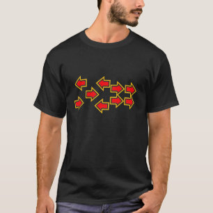 N'DEE Pfeile (rot/Gelb auf Schwarzem) T-Shirt
