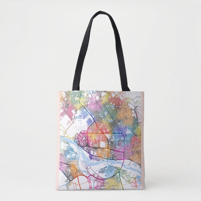N'Djamena Chad City Map Tasche (Vorderseite)