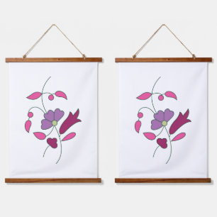Ndrmc Style, Soft Lila, Jazzberry Jam Wandteppich Mit Holzrahmen