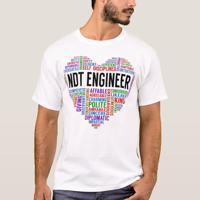 Ndt Engineer Herz T-Shirt (Vorderseite)
