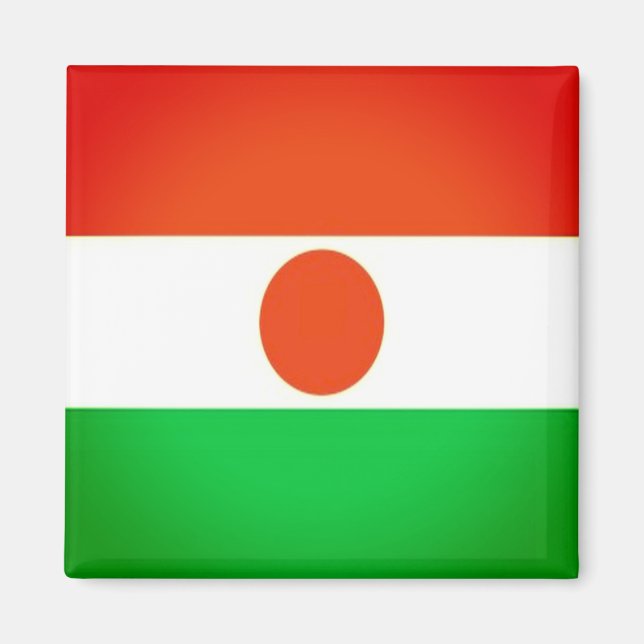NE001 NIGER Flag, Afrika, Kühlschrank Magnet (Vorne)