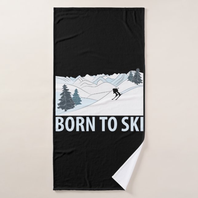 Né à Ski Sports d'hiver (Serviette de bain)